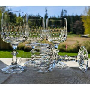 4 SchottZwiesel Flamenco Water Glasses 6.75" high quality fine cut crystal glass